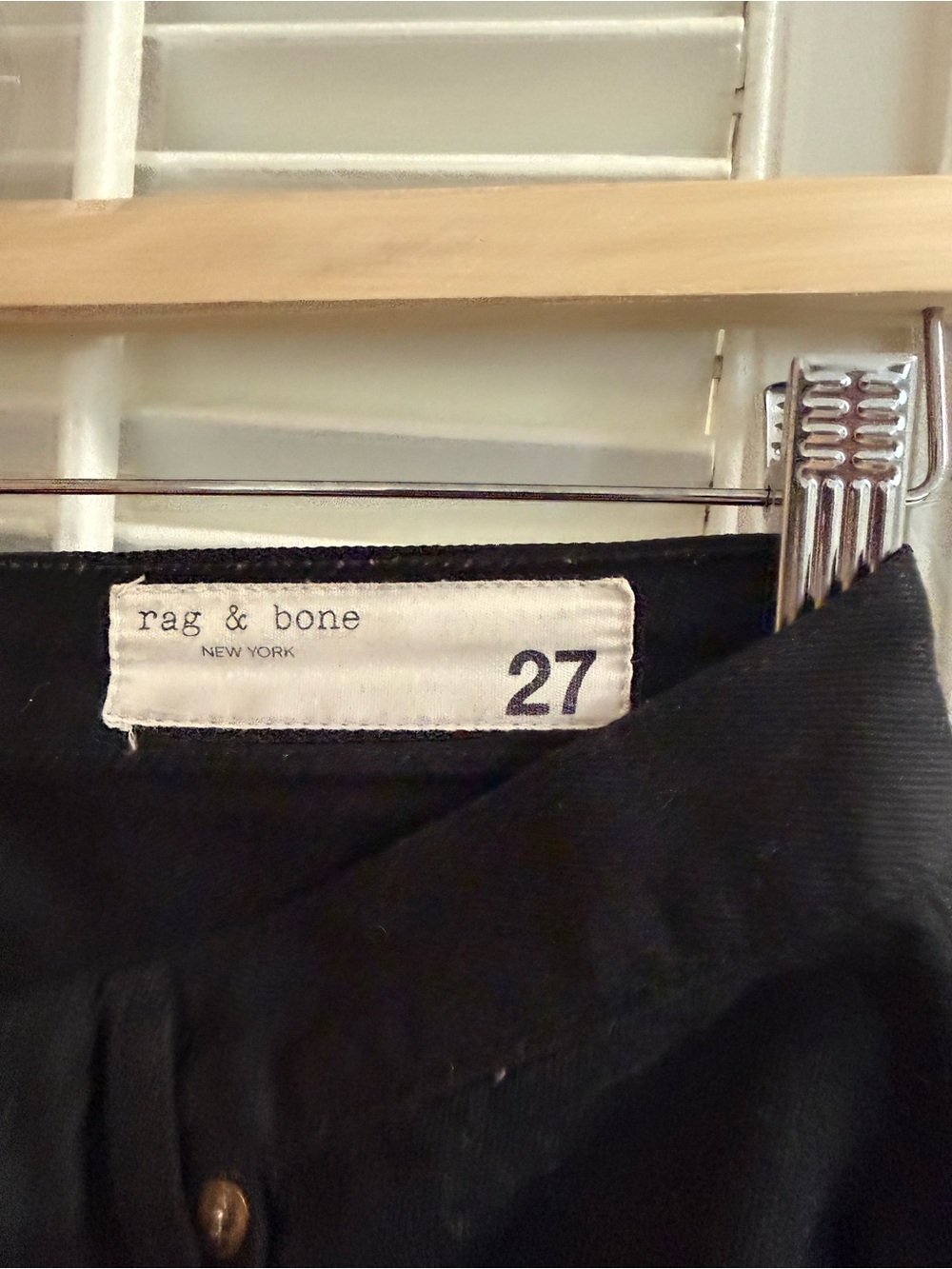 rag & bone Black High-Rise Denim Shorts